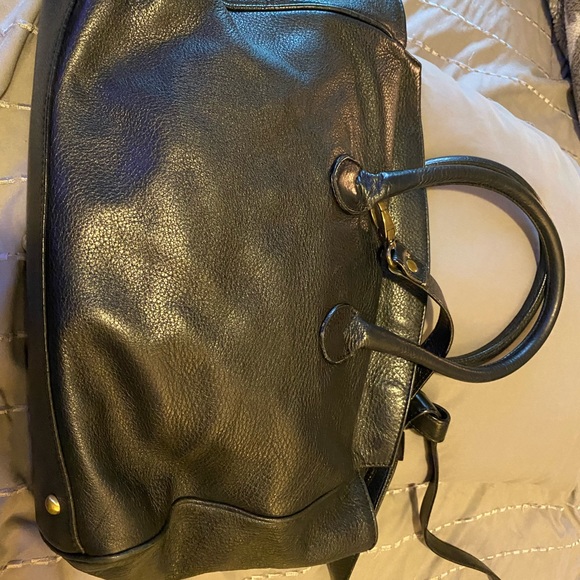 INNUE Made in Italy black leather satchel - Picture 3 of 10